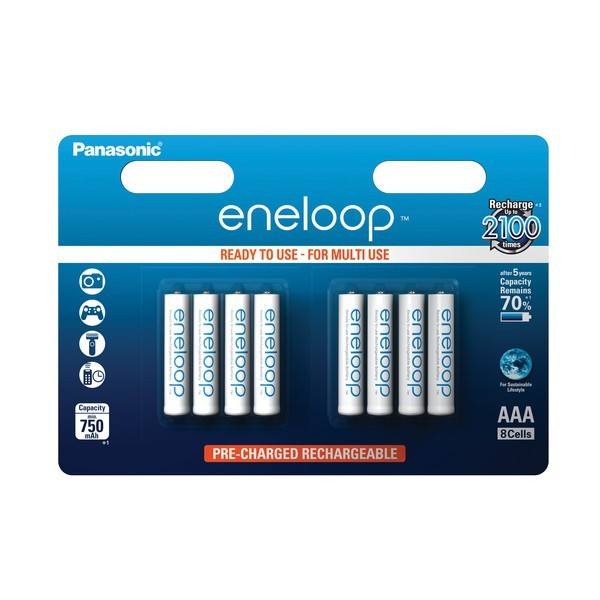 Panasonic eneloop Batteri AAA - 8x (BK-4MCCE/8BE)